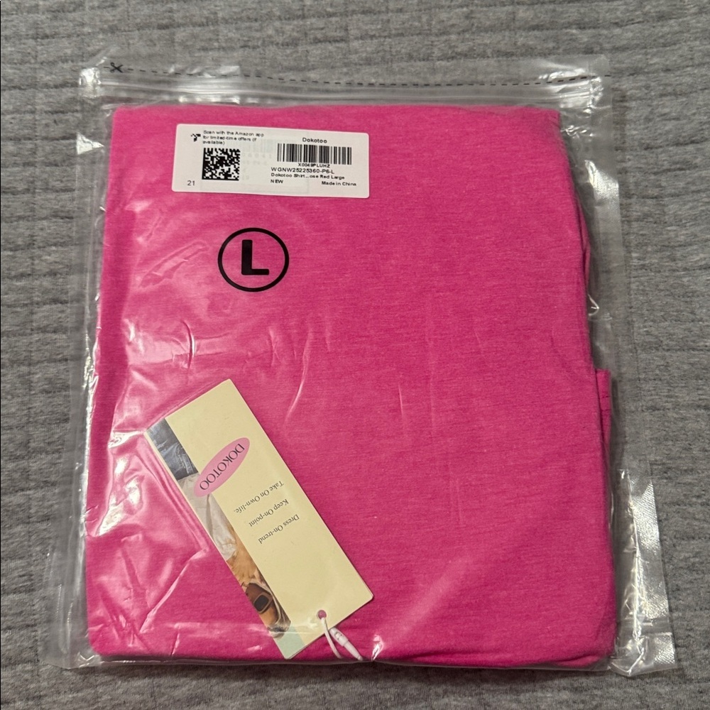 Dokotoo Women's Casual Long Sleeve Shirred Knit Blouse Size L - Picture 4 of 4